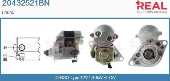 REAL 20432521BN - Starter www.autospares.lv