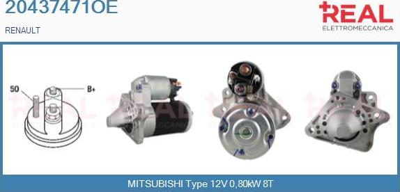 REAL 20437471OE - Starter www.autospares.lv