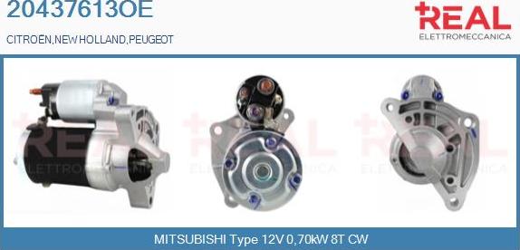 REAL 20437613OE - Стартер www.autospares.lv