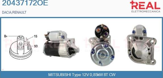 REAL 20437172OE - Starter www.autospares.lv