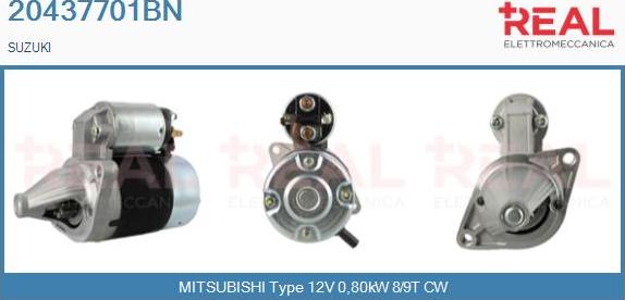 REAL 20437701BN - Starter www.autospares.lv