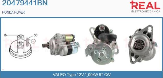 REAL 20479441BN - Starter www.autospares.lv