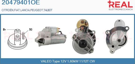 REAL 20479401OE - Стартер www.autospares.lv