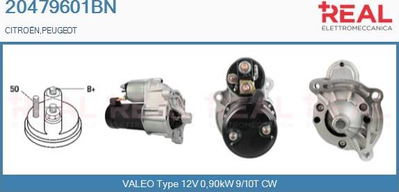 REAL 20479601BN - Starter www.autospares.lv