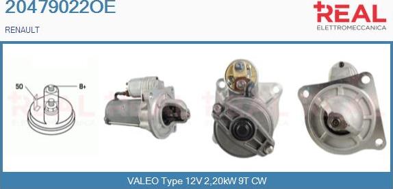 REAL 20479022OE - Starter www.autospares.lv