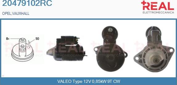 REAL 20479102RC - Стартер www.autospares.lv