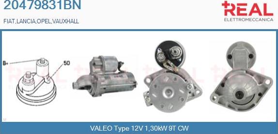 REAL 20479831BN - Стартер www.autospares.lv