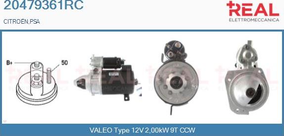 REAL 20479361RC - Стартер www.autospares.lv