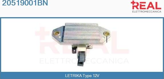 REAL 20519001BN - Регулятор напряжения, генератор www.autospares.lv