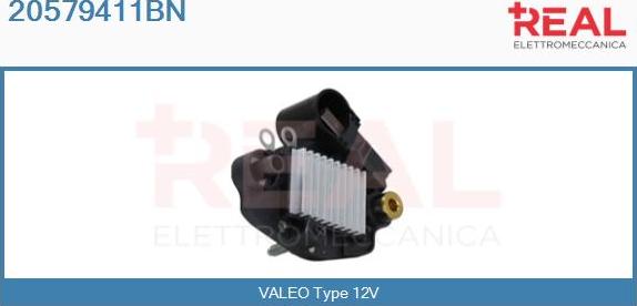 REAL 20579411BN - Voltage regulator, alternator www.autospares.lv