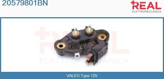 REAL 20579801BN - Voltage regulator, alternator www.autospares.lv