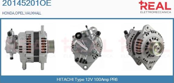 REAL 20145201OE - Alternator www.autospares.lv