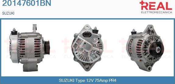 REAL 20147601BN - Alternator www.autospares.lv