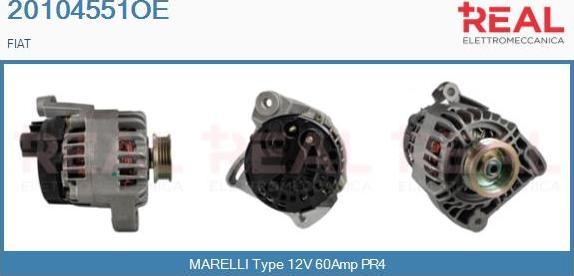 REAL 20104551OE - Alternator www.autospares.lv