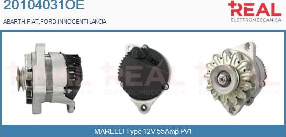 REAL 20104031OE - Генератор www.autospares.lv