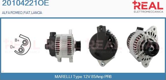 REAL 20104221OE - Alternator www.autospares.lv