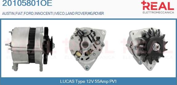 REAL 20105801OE - Генератор www.autospares.lv