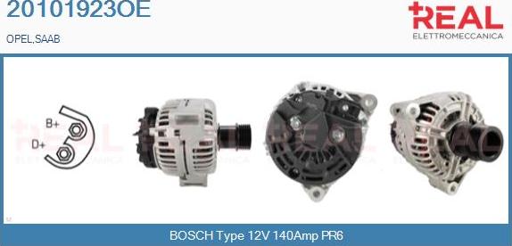 REAL 20101923OE - Alternator www.autospares.lv