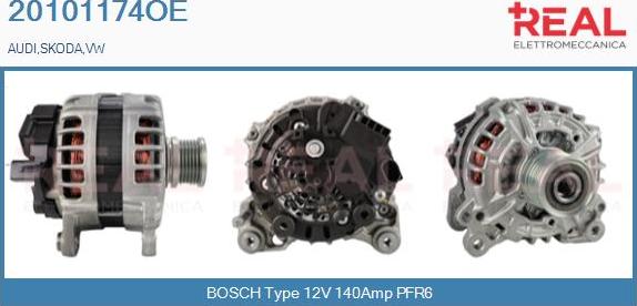 REAL 20101174OE - Alternator www.autospares.lv