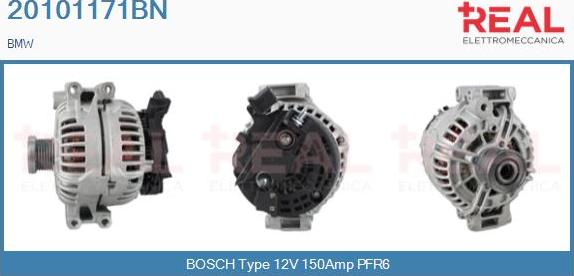 REAL 20101171BN - Alternator www.autospares.lv