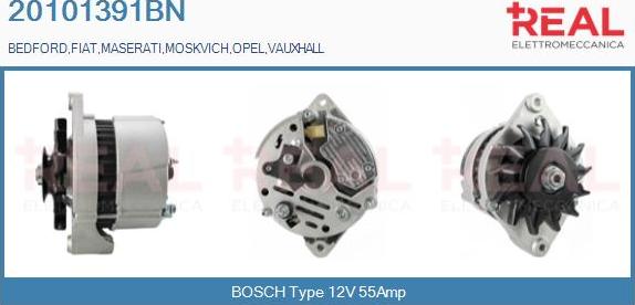 REAL 20101391BN - Генератор www.autospares.lv