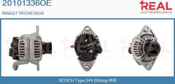 REAL 20101336OE - Генератор www.autospares.lv