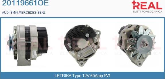 REAL 20119661OE - Alternator www.autospares.lv