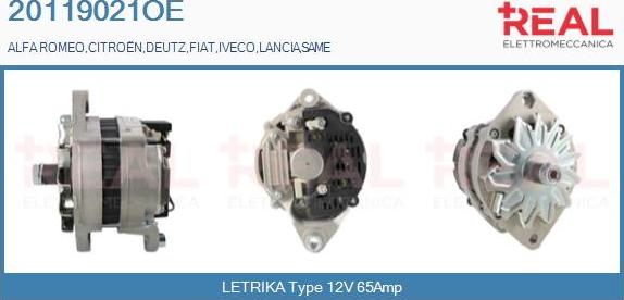 REAL 20119021OE - Генератор www.autospares.lv