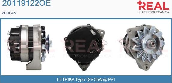 REAL 20119122OE - Генератор www.autospares.lv