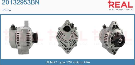 REAL 20132953BN - Alternator www.autospares.lv