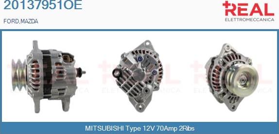 REAL 20137951OE - Alternator www.autospares.lv