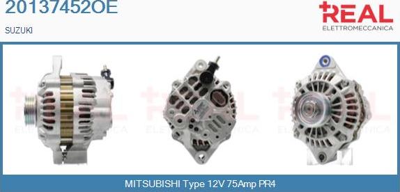 REAL 20137452OE - Alternator www.autospares.lv