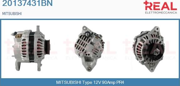 REAL 20137431BN - Alternator www.autospares.lv