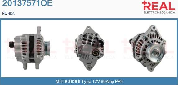 REAL 20137571OE - Генератор www.autospares.lv