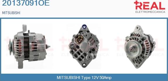 REAL 20137091OE - Генератор www.autospares.lv