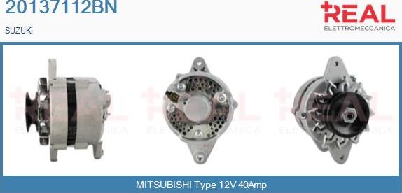 REAL 20137112BN - Генератор www.autospares.lv