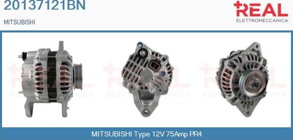 REAL 20137121BN - Alternator www.autospares.lv