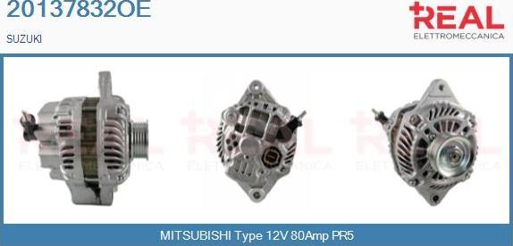 REAL 20137832OE - Alternator www.autospares.lv