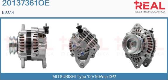 REAL 20137361OE - Alternator www.autospares.lv