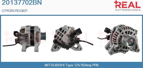 REAL 20137702BN - Alternator www.autospares.lv