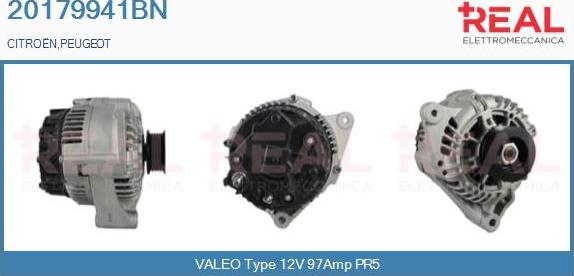 REAL 20179941BN - Alternator www.autospares.lv