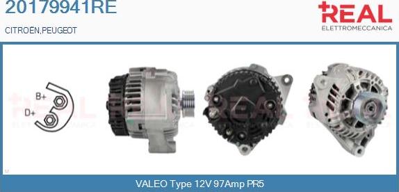 REAL 20179941RE - Alternator www.autospares.lv