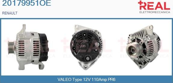 REAL 20179951OE - Alternator www.autospares.lv