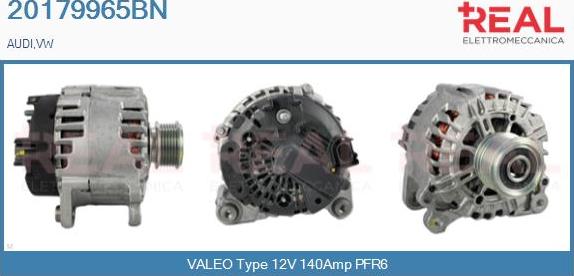 REAL 20179965BN - Alternator www.autospares.lv