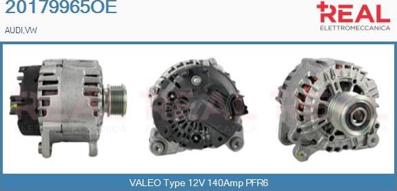 REAL 20179965OE - Alternator www.autospares.lv