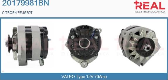 REAL 20179981BN - Ģenerators www.autospares.lv