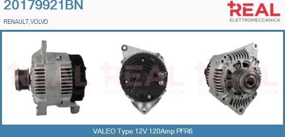 REAL 20179921BN - Ģenerators www.autospares.lv