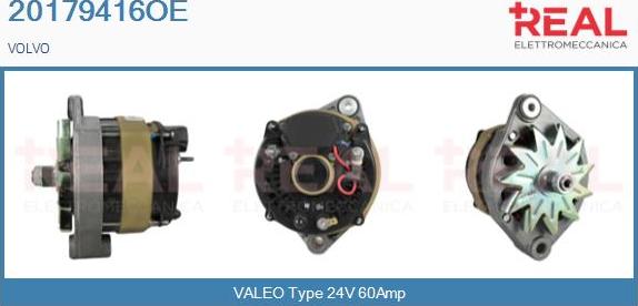 REAL 20179416OE - Alternator www.autospares.lv