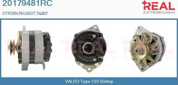 REAL 20179481RC - Alternator www.autospares.lv