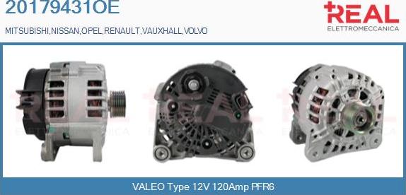 REAL 20179431OE - Alternator www.autospares.lv